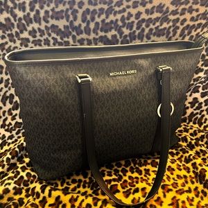 Michael Kors large leather tote bag